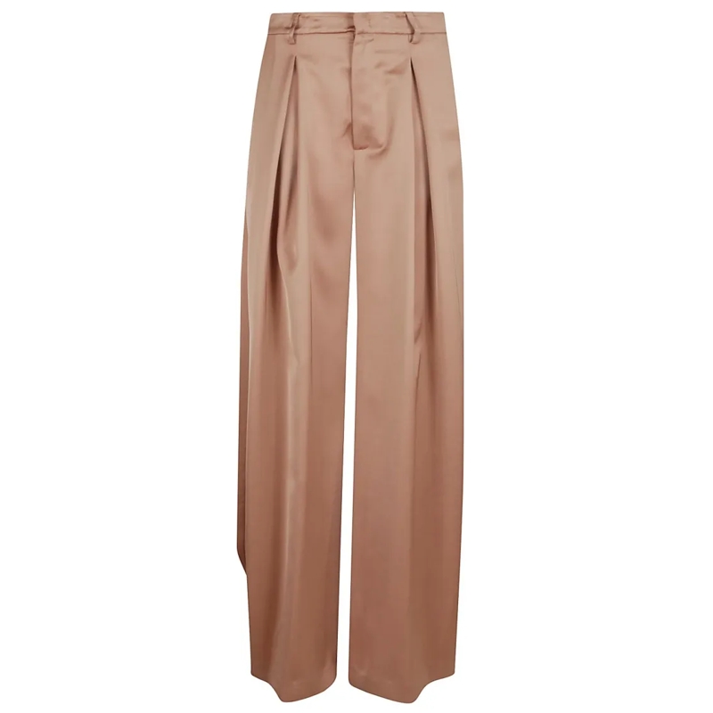 Andamane  Pink And Purple Tailored Trousers Brown
