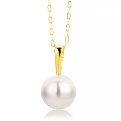 BELORO 9KT Necklace Freshwater-Cultured Pearl Yellow Gold Collana media