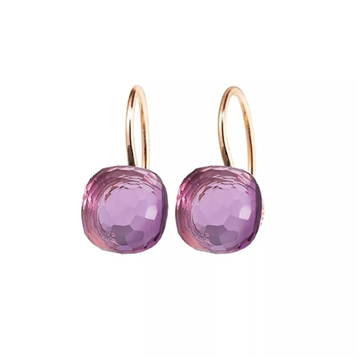 Capolavoro Earrings Happy Holi Pink Amethyst Cabochon Rosegold Ohrhänger