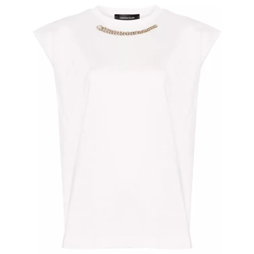 Fabiana Filippi White Beaded Top White 