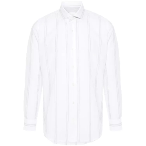 Eleventy Multicolor Striped Shirt White 