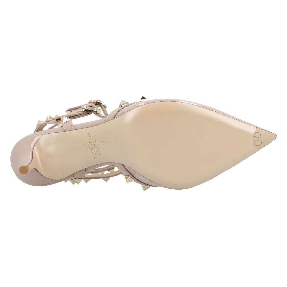Thumbnail - Valentino Garavani Hohe Schuhe - Rockstud 65Mm Nude - Gr. 37 (EU) - in Beige - für Damen