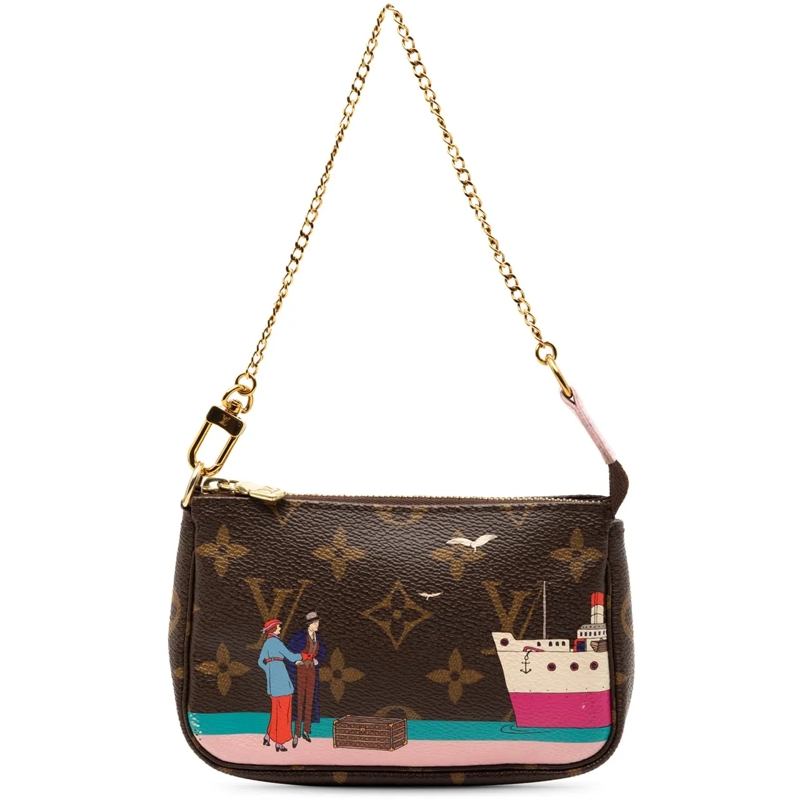 Louis Vuitton Tote Monogram Transatlantic Mini Pochette Accessoires braun