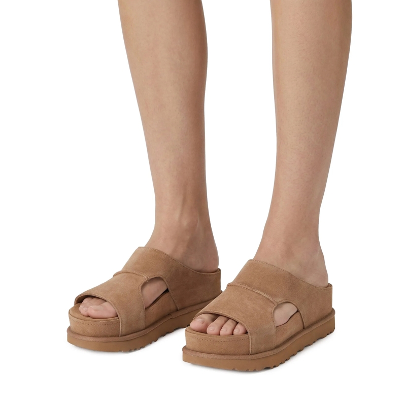 UGG Schnürschuhe Sandalen aus Veloursleder braun(Image 2)
