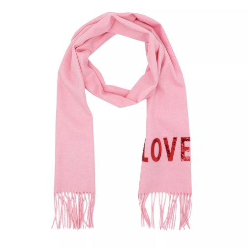 Gucci Embroidered Love Scarf Pink Lichtgewicht Sjaal