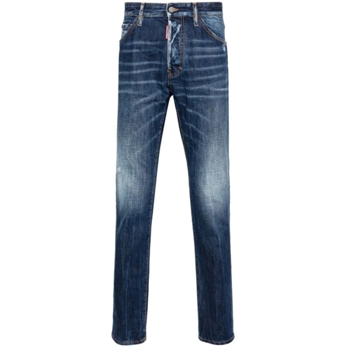 Dsquared2 Jeans Indigo Blue Cotton Jeans Blue