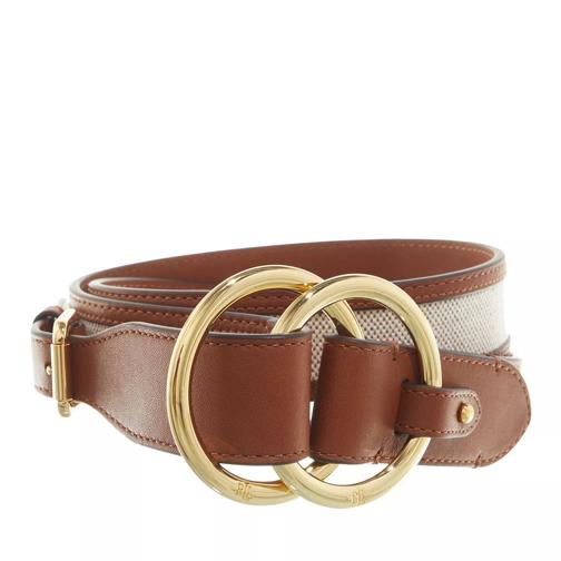 Lauren Ralph Lauren Bend Back 37 Belt Wide Natural/Lauren Tan Ledergürtel