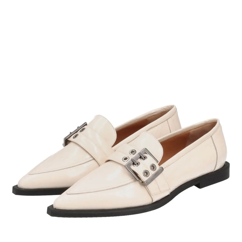 Thea Mika Slides Mokassins weiss