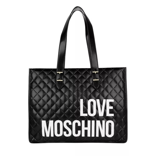 Love Moschino Logo Quilted Shopping Bag Nero Shopping Bag