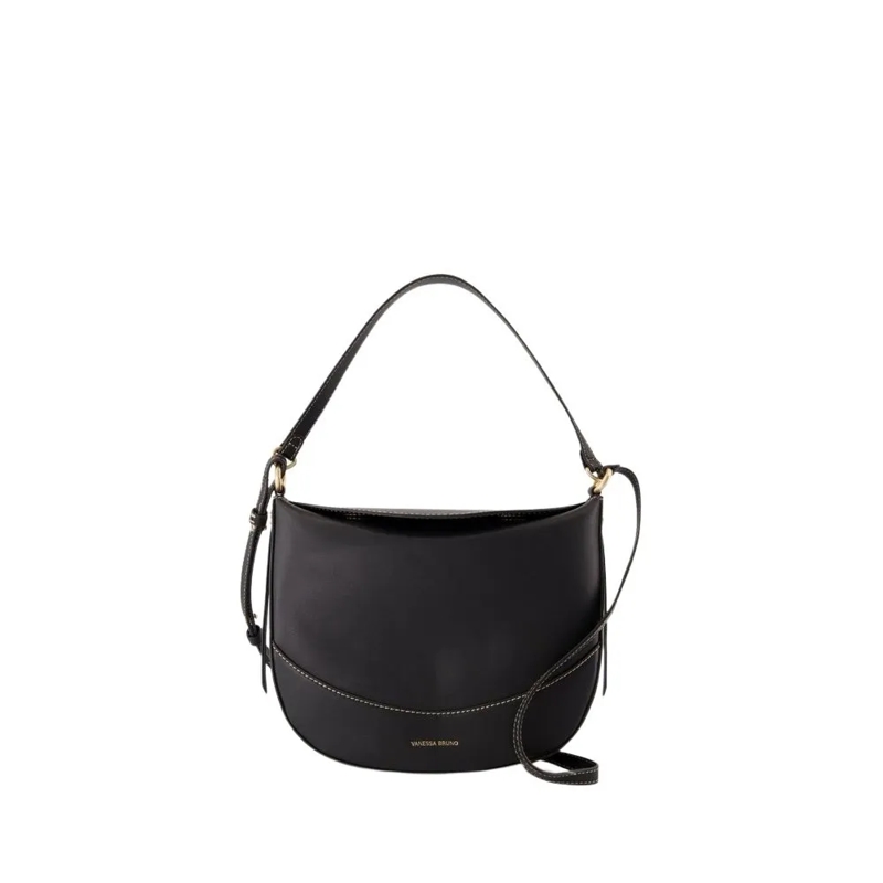 Vanessa Bruno Schultertasche Daily Mm Handbag - Leather - Black Black