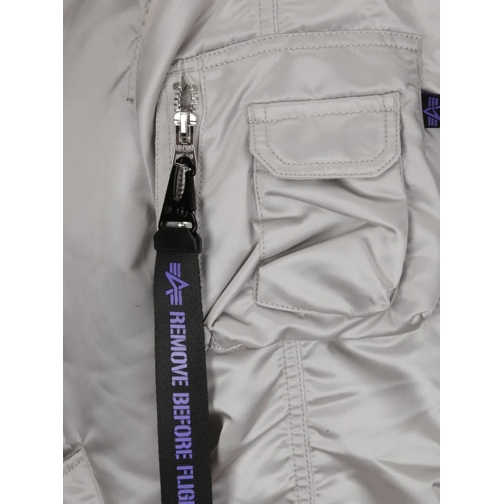 Alpha Industries Vestes en duvet Bomber Jacket With Zip Front Closure Grey (Image 3)