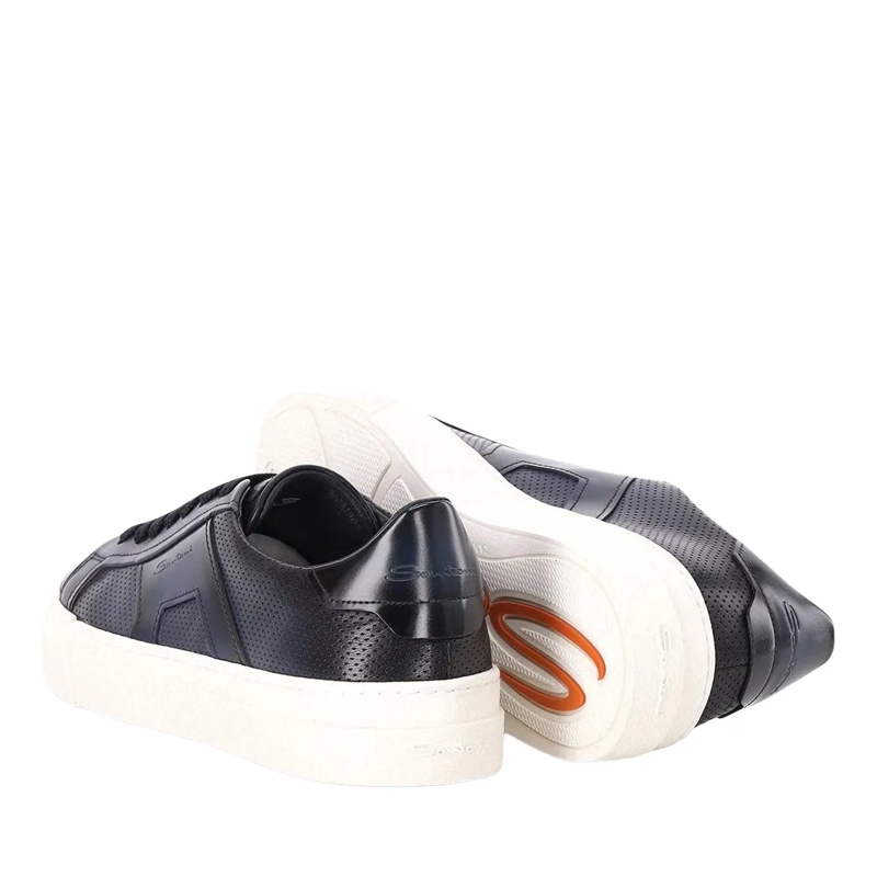 Santoni Sneaker basse Sneaker aus Leder blau(Image 3)