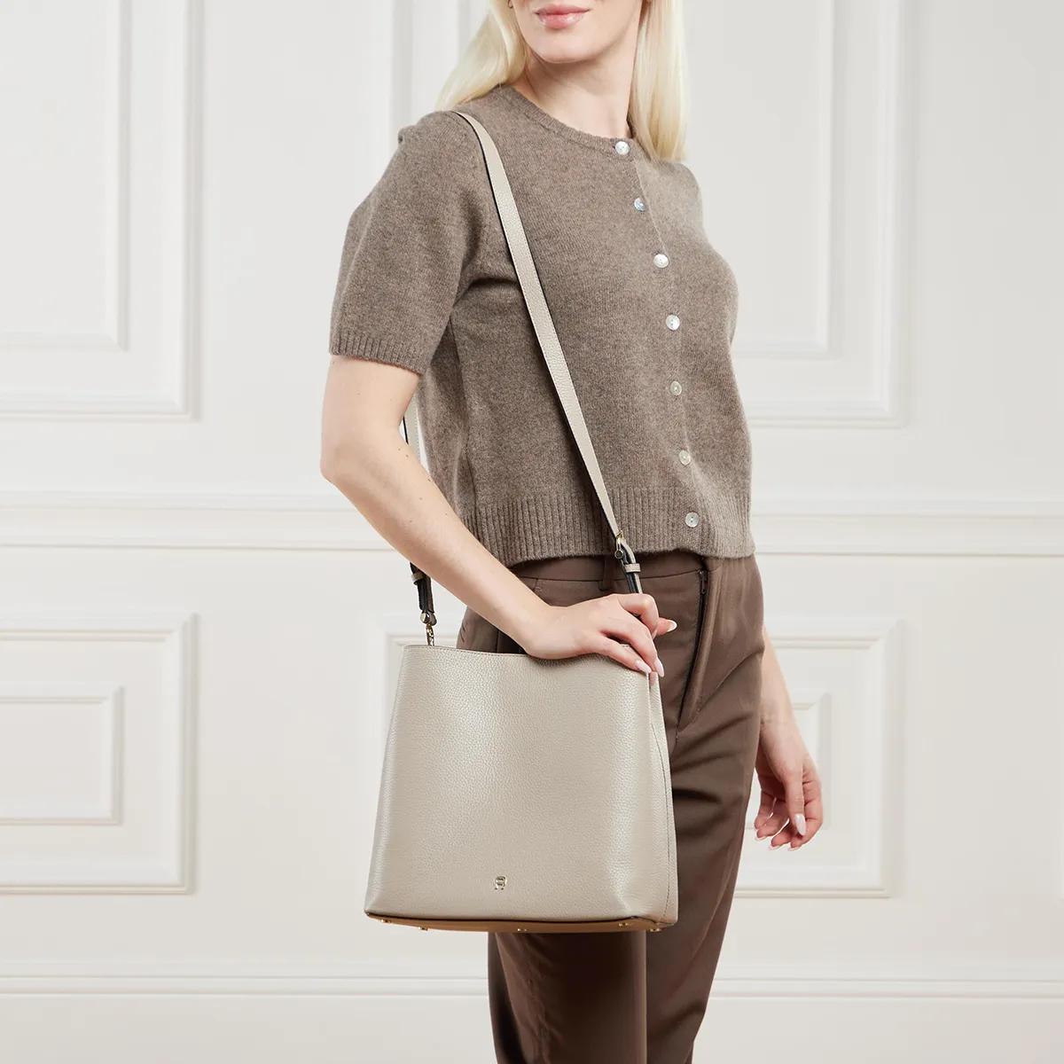 Aigner Uitbreidbare Handvat Emmer Tas Beige Dames