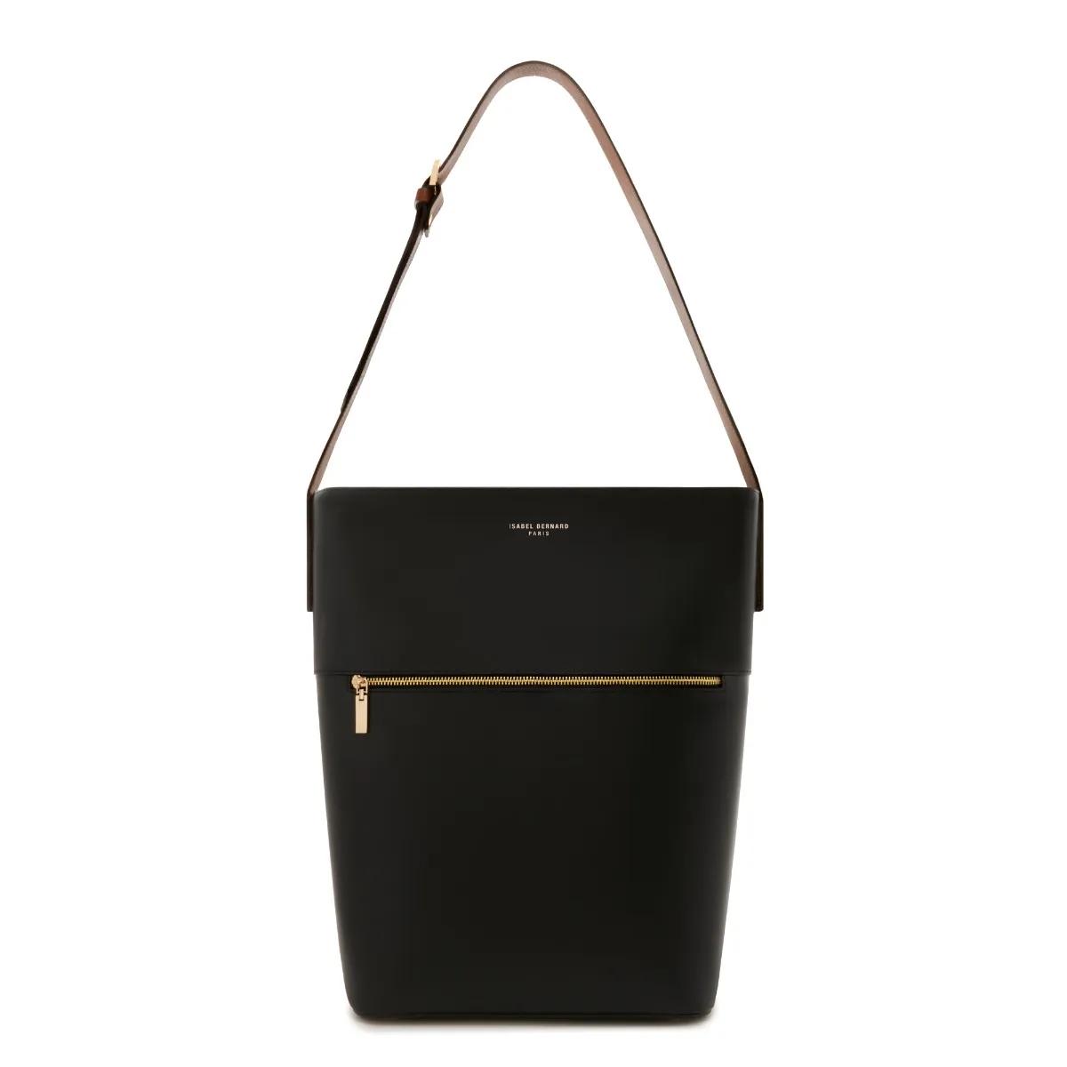 Isabel Bernard Crossbody Bags - Isabel Bernard Honoré Flora black calfskin leather - Gr. unisize - in Schwarz - für Damen