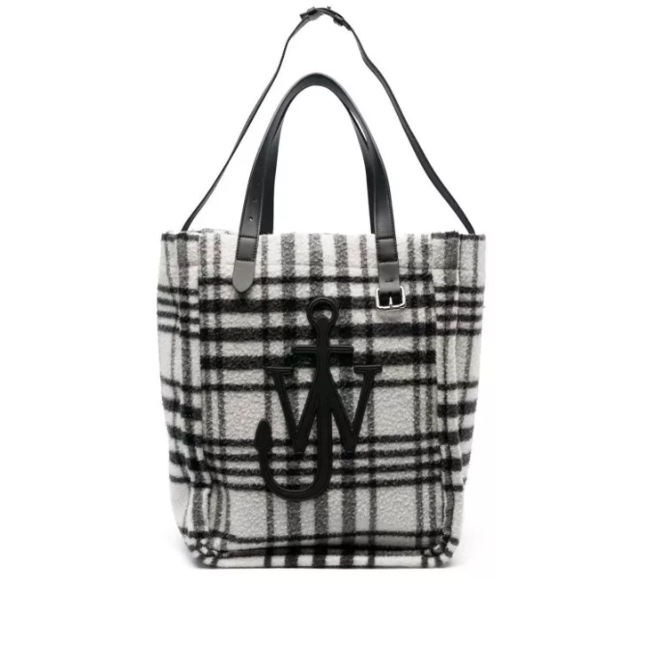 Black and white plaid purse on sale