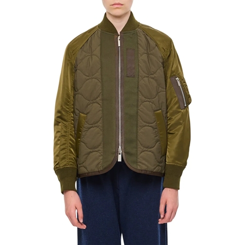 Sacai Nylon Twill X Rip Stop Jacket Green Övergångsjacka