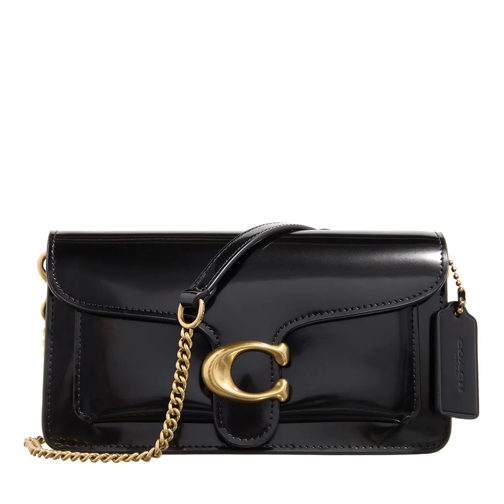 Coach Spazzolato Leather Tabby Chain Clutch Black Crossbodytas