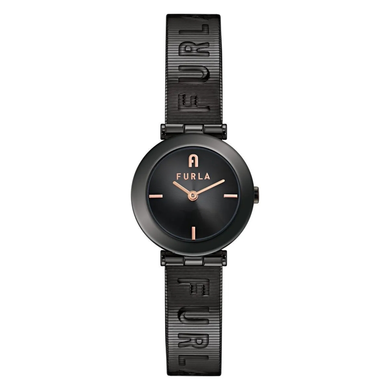 Furla Quarzuhr Quarz-Analoguhr Furla Piuma schwarz