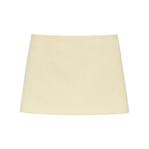 MSGM Wool Mini Skirt Neutrals Minirokken