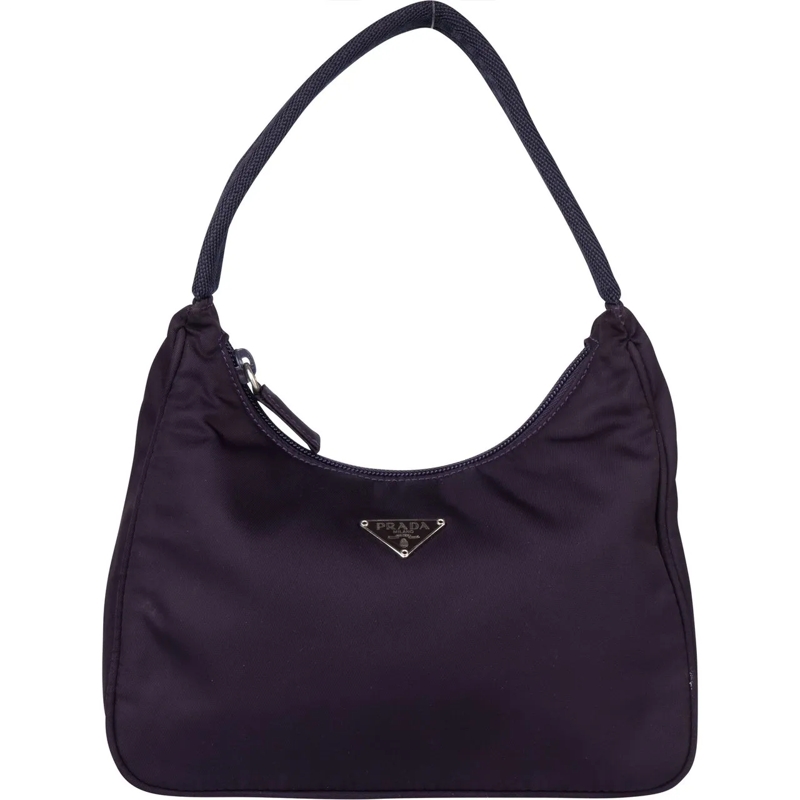 Prada Schultertasche Prada Purple Nylon Triangle Vintage Re-Editon Hand lila