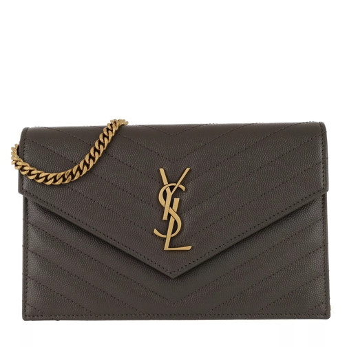 Saint Laurent Envelope Chain Wallet Leather Crossbody Bag