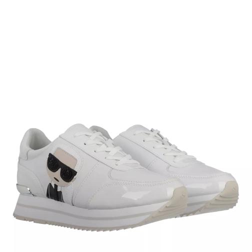 Karl Lagerfeld Velocita Ii Karl Ikonic Meteor White Leather Suede Low-Top Sneaker