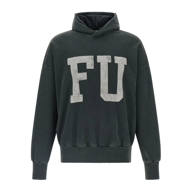 FEAR OF GOD  Relaxed Fit Black Hoodie Black