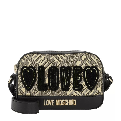 Love Moschino Jacquard Camera Bag Nero Borsetta a tracolla