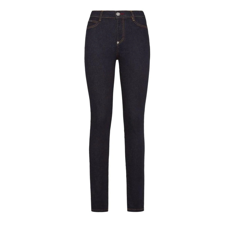 Philipp Plein Skinny-Leg-Jeans Jeggings dunkel-blau