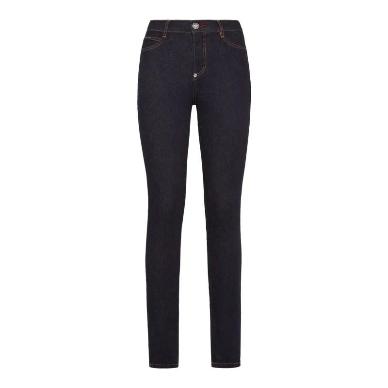 Philipp Plein Skinny-Leg-Jeans Jeggings dunkel-blau