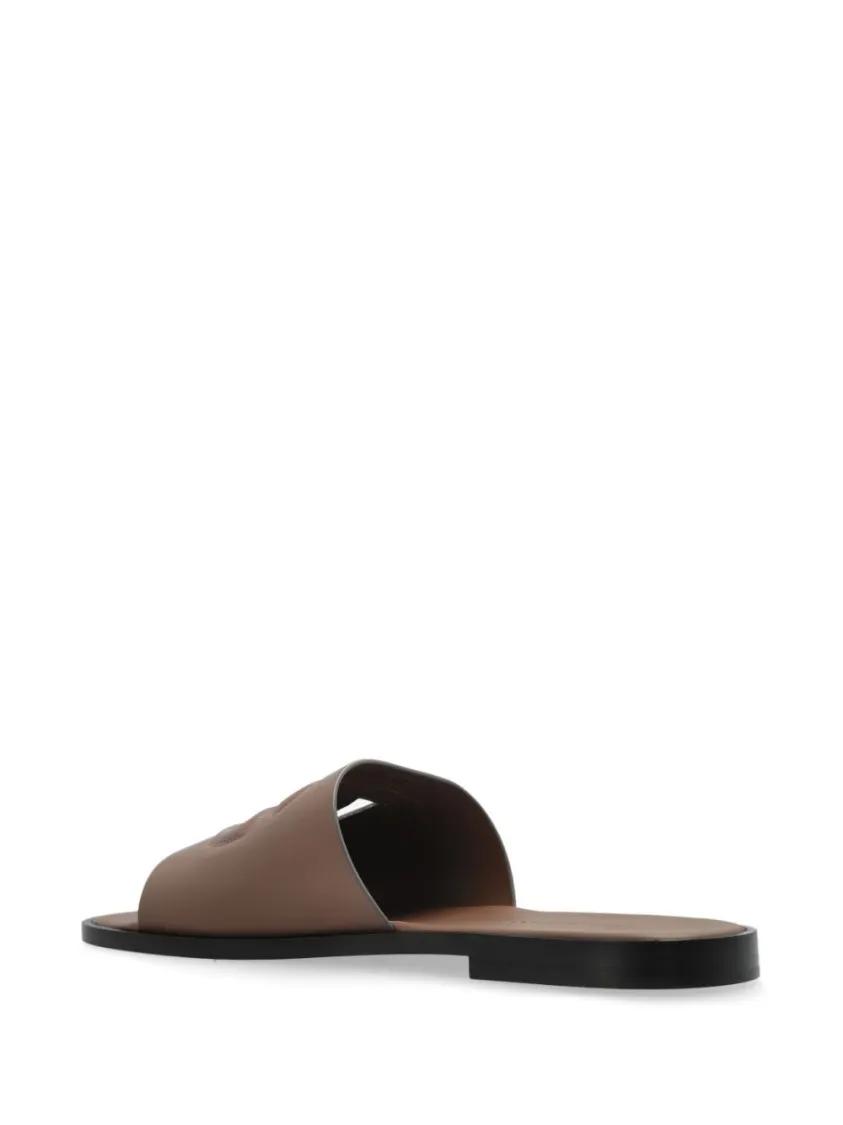 Thumbnail - Dolce&Gabbana Loafer - Brown Sandals With Design And Prominent Logo - Gr. 39,5 (EU) - in Grau - für Damen