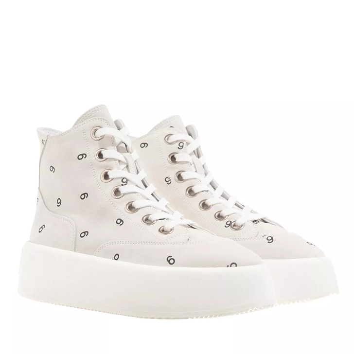 White high store top platform sneakers