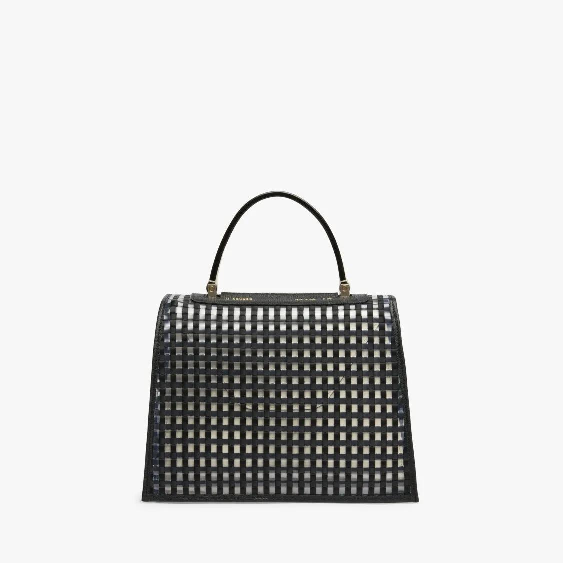 Valextra Hobo bags Iside Woven Mini Raincoat in zwart