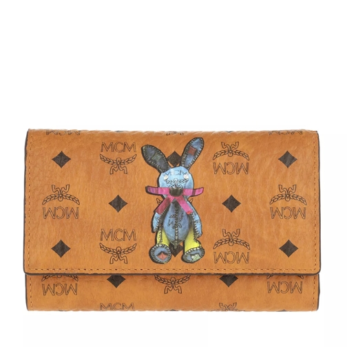 MCM Rabbit Medium Wallet Cognac Portemonnaie mit Überschlag