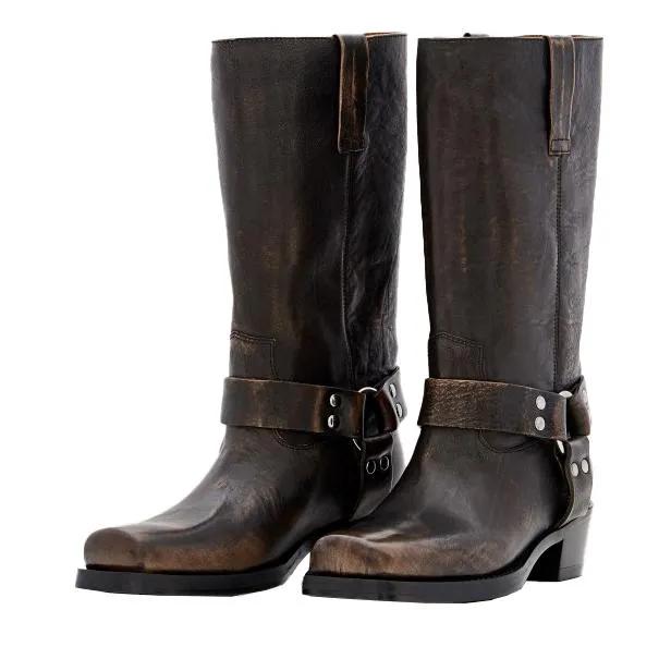 Paris Texas Stiefel - Roxy Brushed Leather Boots - Gr. 39 (EU) - in Schwarz - für Damen