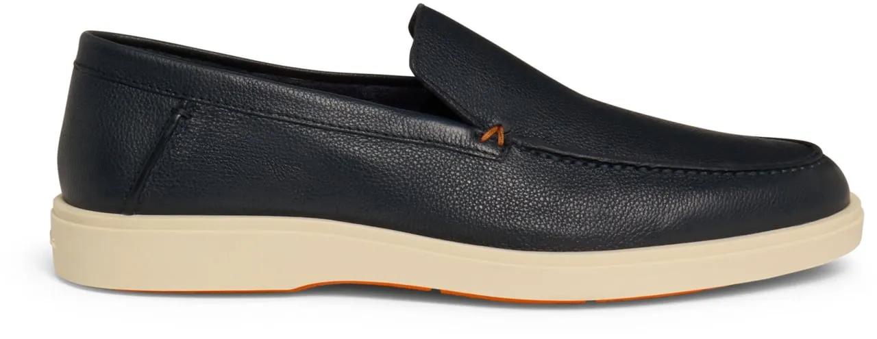 Santoni Loafer - Men's leather loafer - Gr. UK_5_5 - in Weiß - für Herren