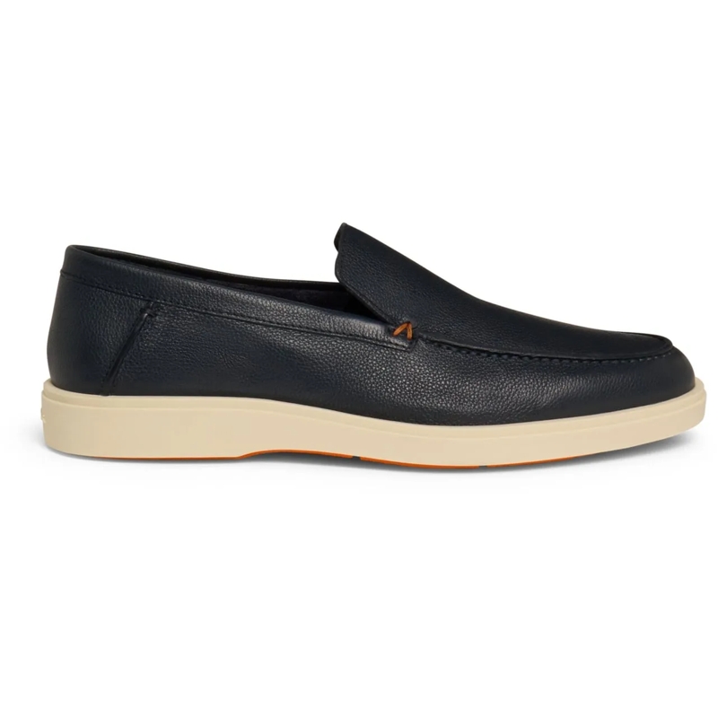 Santoni Mocassin Men's leather loafer weiß