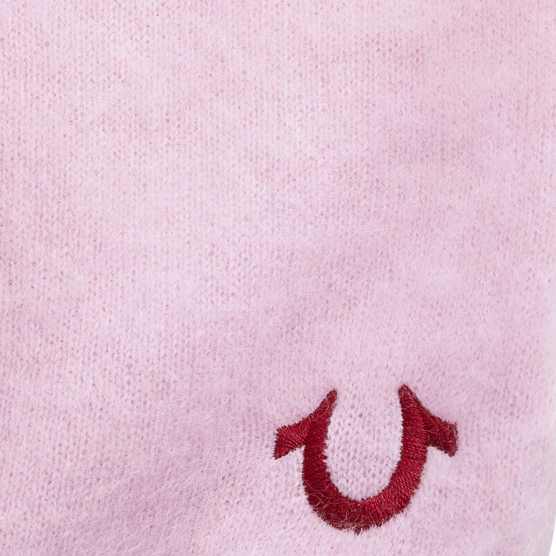 True Religion Pullover - Gerader Schnitt- Logo-Stickerei- Rundhalsaussc rosa(Image 5)