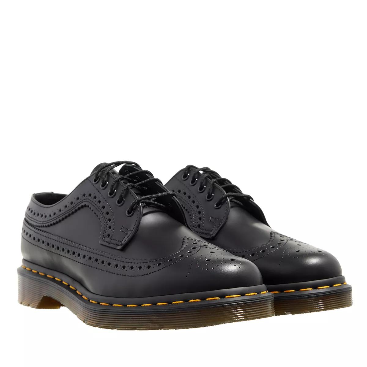 Dr martens kids' 3989 patent brogue 3 eye shoes - clearance black