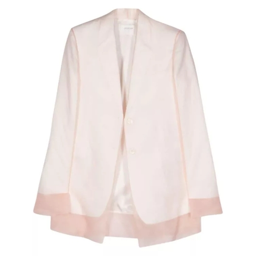 Sportmax Light Pink Silk Sheer Jacket Pink 