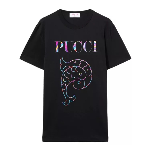 Pucci T-Shirt Logo-Print Black Black 