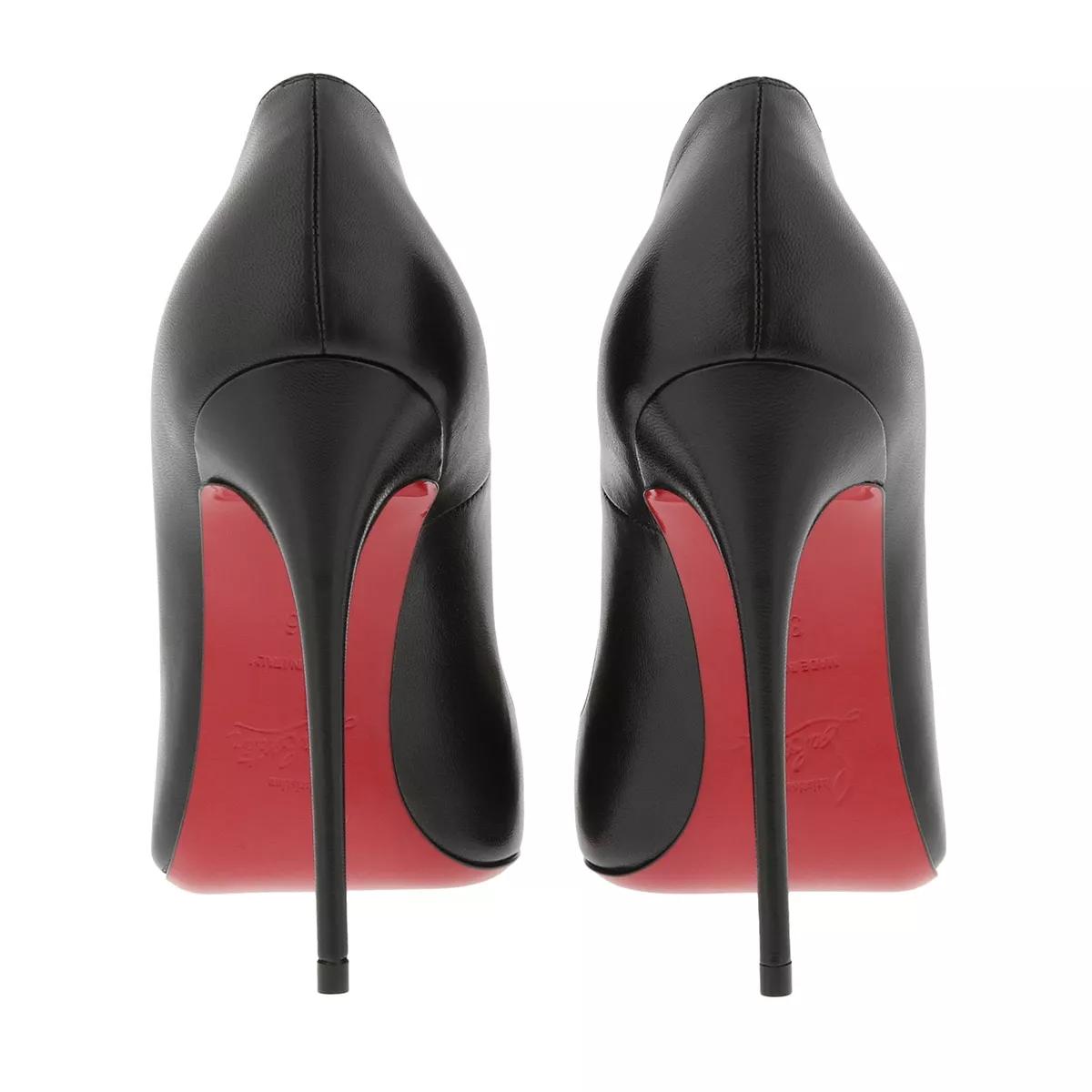 Black heels with red bottoms sales