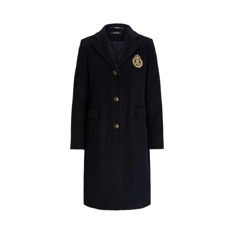 Lauren Ralph Lauren Winterjas Crested Wool-Lined Coat With Tailored Fit Black