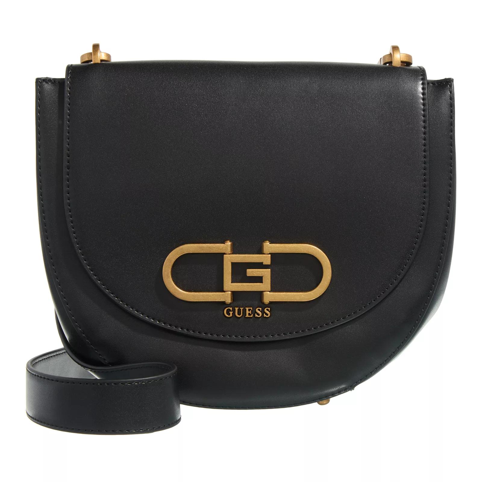 Guess Fleet Flap Saddle Bag Black Saddle Bag