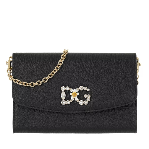 Dolce&Gabbana DG Wallet On Chain Leather Black Cross body-väskor