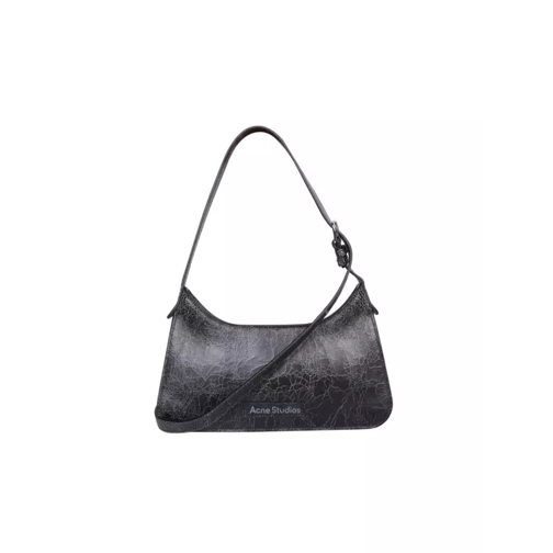 Acne Studios Logo Patch Leathe Bag Black | Schultertasche