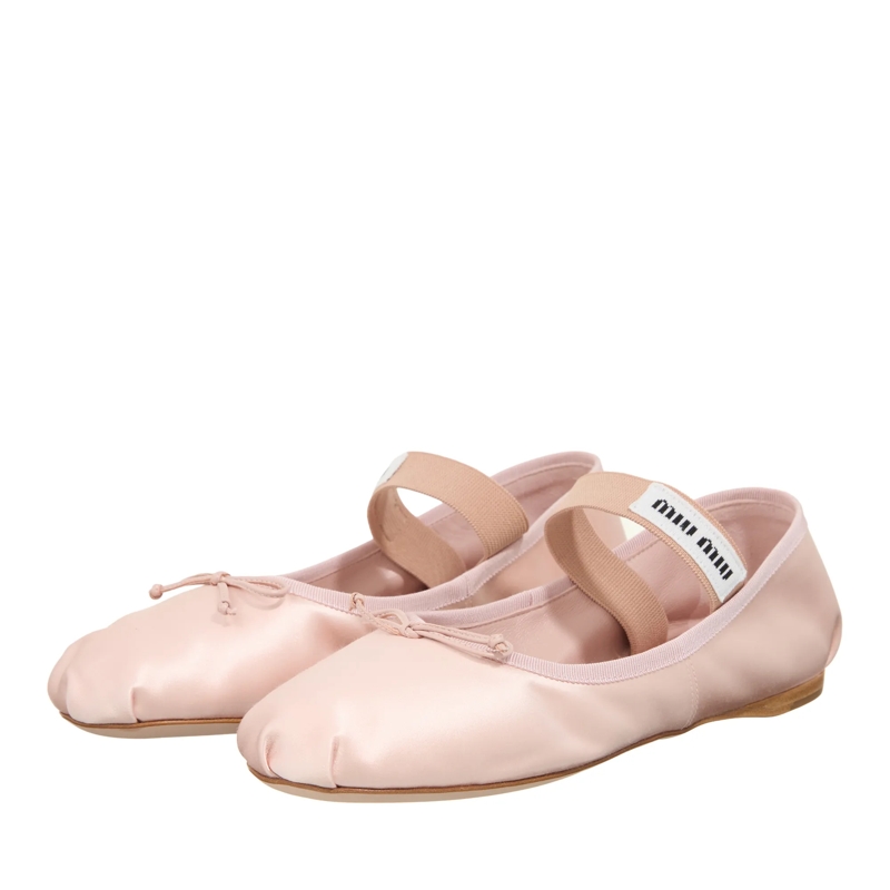 Miu Miu Ballerinas Satin Ballet Flats Orchidea