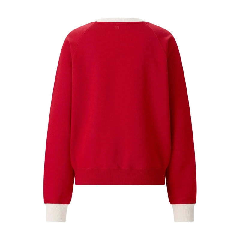 AMI Paris  Sweatshirt aus Baumwolle rot(Image 3)