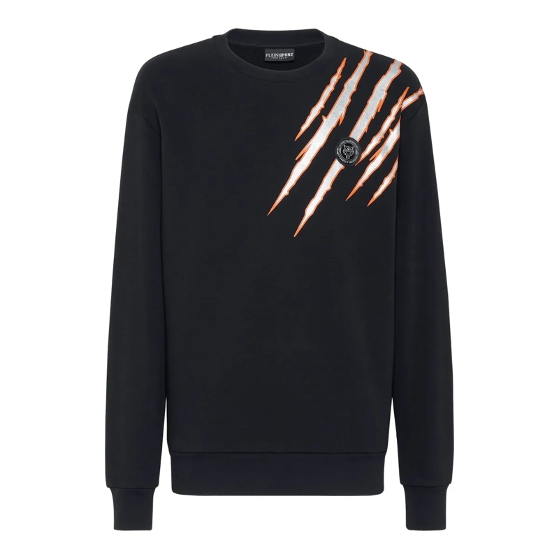 Plein Sport Top Sweatshirt Scratch schwarz