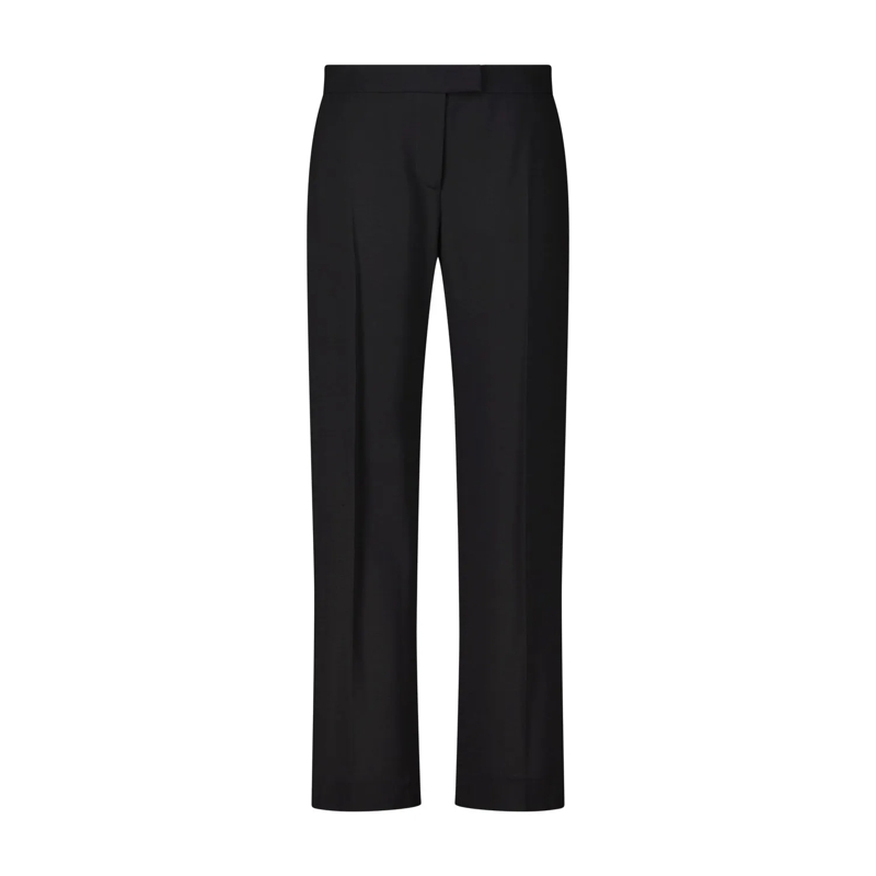 Khaite Freizeithose Straight-Leg Trousers With Clean Waistband And Ref Black
